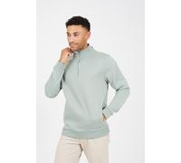 Brave Soul Men's Funnel Neck 1/4 Zip Sweatshirt in Green | Size: 2XL Brave Soul Green 2XL