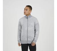 Brave Soul Funnel Neck Zip Through Knitted Jumper - Grey - Grey - XXL