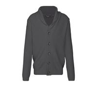 BRAVE SOUL Harington Button Through Cardigan-Slate-XX-Large