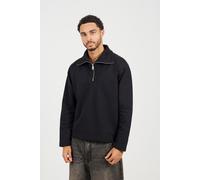 Brave Soul High Funnel Neck 1/4 Zip Sweatshirt - Black - Black - L