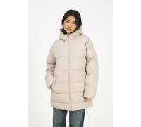 Brave Soul Hooded Padded Jacket With Drawcord Waist In Stone Stone 16