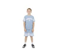 BRAVE SOUL Kids Boys Co-ord Set - T-Shirt & Shorts Summer Outfit Matching Set for Ages 9-10, Blue Colour