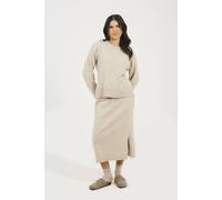 Brave Soul Knitted Jumper and Midi Skirt Set - Light Beige - Light Beige - M