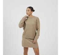 Brave Soul Women's Knitted Jumper & Mini Skirt Set in Taupe | Size: Large Brave Soul Taupe L
