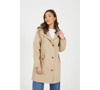 Brave Soul Lightweight Parka Style Hooded Jacket In Stone Stone 8