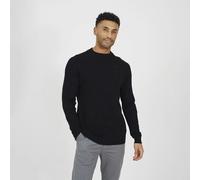 Brave Soul Long Sleeve Ribbed Raglan Jumper - Black - Black - S