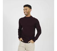 Brave Soul Long Sleeve Ribbed Raglan Jumper - Burgundy - Burgundy - XXL