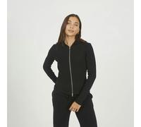 Brave Soul Long Sleeve Zip Through Hoodie Top - Black - Black - S