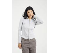 Brave Soul Women's Long Sleeve Zip Through Hoodie Top in Grey | Size: Large Brave Soul Grey L