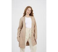 Brave Soul Longline Dropped Shoulder Cardigan In Tan Tan M