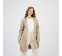 Brave Soul Longline Dropped Shoulder Cardigan - Tan - Tan - XS