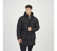 Brave Soul Longline Hooded Padded Jacket - Black - Black - L
