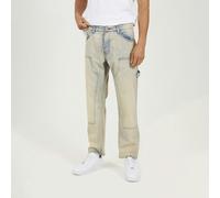 Brave Soul Loose Fit Carpenter Style Denim Jeans - Light Sand - Light Sand - 28L