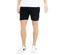 BRAVE SOUL Men Chino Shorts Roll Up Cotton Twill Casual Half Pants Black - Smith S