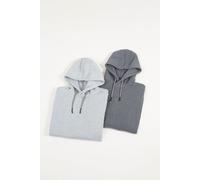 Brave Soul Men's 2 Pack Overhead Hoodies in Charcoal | Size: 2XL Brave Soul Charcoal 2XL