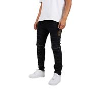 Brave Soul Mens Biker Stitched Skinny Jeans GT51058