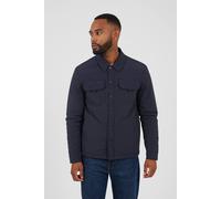 Brave Soul Men's Borg Lined Zip-Up Shacket in Navy | Size: Large Brave Soul Navy L