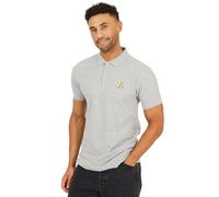 BRAVE SOUL Mens Cotton Polo Shirt Regular Fit Short Sleeve Casual and Office Wear Polo Shirt for Men UK, Light Grey Colour, Size- L