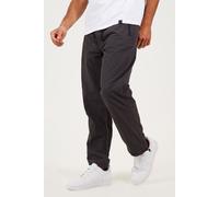 Brave Soul Mens Dark Grey Taslan Loose Fit Cuffed Cargo Trousers - Size Small
