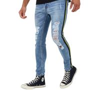 Brave Soul Mens Denim Distressed Taped Jeans GT39080