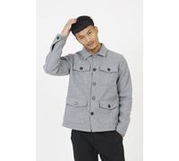 Brave Soul Men's Faux Wool Four Pocket Shacket in Grey | Size: Large Brave Soul Grey L