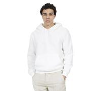 BRAVE SOUL Mens Fleece Hoodie Plain Pullover Sweatshirt with Kangaroo Pocket Sherpa Hoodie for Men UK, Cream Colour, Size- M
