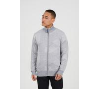 Brave Soul Funnel Neck Zip Through Knitted Jumper - Grey - Grey - M