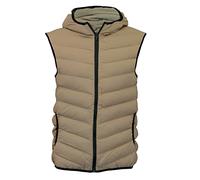 BRAVE SOUL Men's Gillet Blackburn Hugo Chadderton Midnight Body Warmer Puffer (S - Small, Stone - Blackburn)
