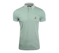 BRAVE SOUL Mens Glover Polo T-Shirt Cotton Short Sleeved (Pale Green) S