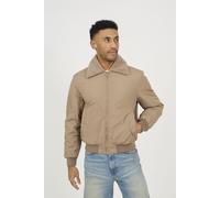 Brave Soul Men's Harrington Jacket with Borg Collar in Stone | Size: Medium Brave Soul Stone M