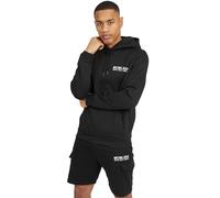 BRAVE SOUL Mens Hoodie and Cargo Shorts Set Casual Loungewear for Summer & Spring Seasons, Black Colour, Size- L