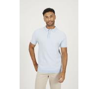 Brave Soul Men's Jacquard Polo Shirt in Light Blue | Size: Large Brave Soul Light Blue L