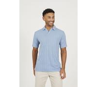 Brave Soul Men's Jacquard Trophy Neck Polo Shirt in Blue | Size: Medium Brave Soul Blue M