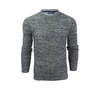 BRAVE SOUL Men's Jumper Neutron Long Sleeved (Navy/Ecru) S