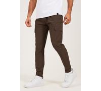 Brave Soul Mens Khaki Slim Fit Cargo Style Trousers - Size X-Large