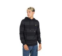 BRAVE SOUL Mens Knitted Hooded 100% Cotton Pullover Stripe Jumper Hoodie Casual Top Black M