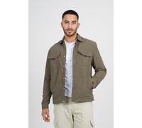 Brave Soul Men's Lightweight Patch Pocket Shacket in Khaki | Size: Large Brave Soul Khaki L
