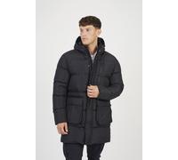 Brave Soul Men's Longline Hooded Padded Jacket in Black | Size: Medium Brave Soul Black M