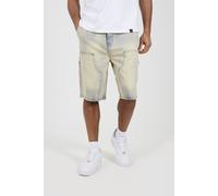 Brave Soul Men's Carpenter Button-Up Shorts in Beige | Size: Large Brave Soul Beige L