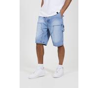 Brave Soul Men's Loose Fit Denim Carpenter Shorts in Light Blue | Size: Medium Brave Soul Light Blue M