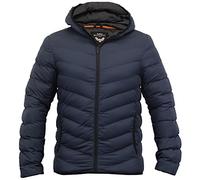 BRAVE SOUL Mens MJKGrant Hooded Plain Quilted Padded Puffer Jacket