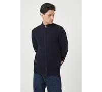 Brave Soul Mens Navy Zip Through Waffle Knit Jumper