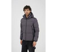 Brave Soul Men's Padded Hooded Zip-Up Jacket in Grey | Size: Medium Brave Soul Grey M