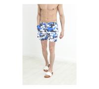 (L, Blue) Brave Soul Mens Perth Camo Swim Shorts
