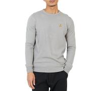 BRAVE SOUL Men's Plain Crew Neck Jumper, Grey - Einstein, XL