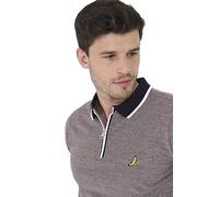 BRAVE SOUL Men's Polo T-Shirts Short Sleeve Cotton Tee Classic, Burgundy Colour, UK Size S