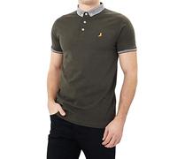 BRAVE SOUL Men's Polo T-Shirts Short Sleeve Tee Top Classic, Khaki Colour, UK Size S