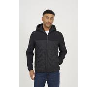Brave Soul Men's Quilted Hooded Zip-Up Jacket in Black | Size: Small Brave Soul Black S