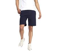 BRAVE SOUL Mens Short Elastic Waist Knee Length Sweat Shorts Casual Activewear Shorts for Men UK, Dark Navy Colour, Size: S
