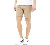 BRAVE SOUL Mens Short Elastic Waist Knee Length Sweat Shorts Casual Activewear Shorts for Men UK, Stone Colour, Size: S